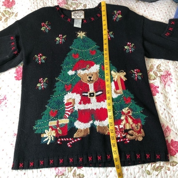 Vintage Christmas tree teddy bear sweater - Picture 7 of 7